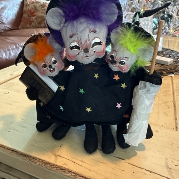 Annalie triple trouble, witch’s with spell book and broom...